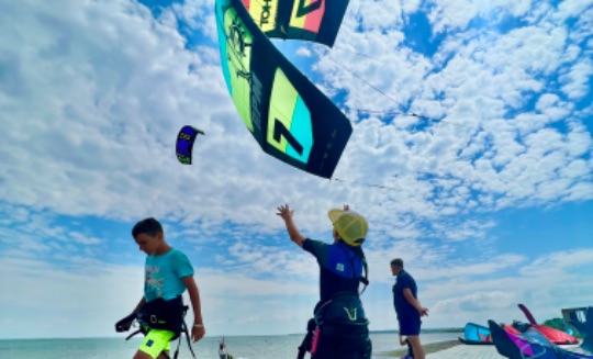 посадка кайта